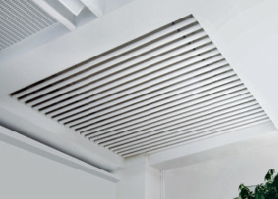 Aluminium Round Tube Kitchen Ceiling Tiles Suspended Metal Aluminium Profile Panel, 75mm Dia